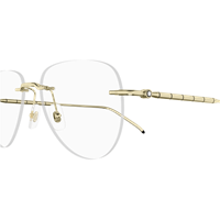 Napoli - Corso Giuseppe Garibaldi 197 - Montatura vista Montblanc Uomo MB0312O002-GOLD-GOLD-TRANSPARENT55 - MB0312O002-GOLD-GOLD-TRANSPARENT55